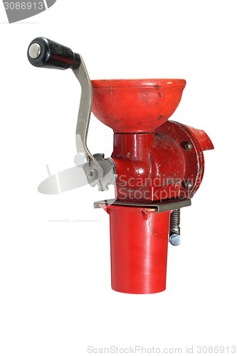 Image of old manual meat grinder
