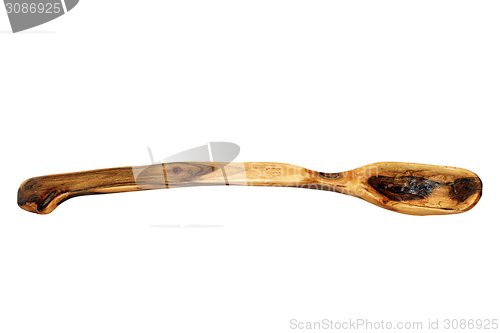 Image of weathered used wood spoon