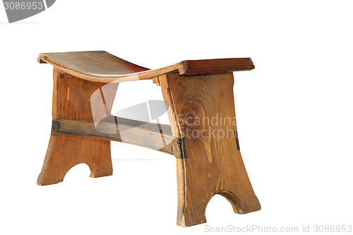 Image of wooden traditional small seat