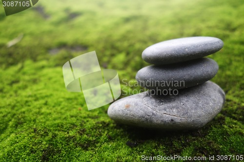 Image of Stack of pebble stones