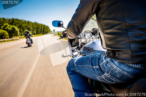 Image of Bikers First-person view