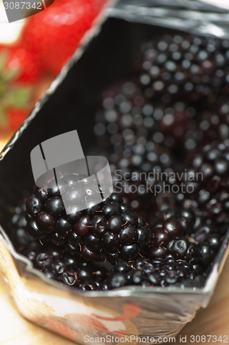 Image of Fresh ripe blackberries