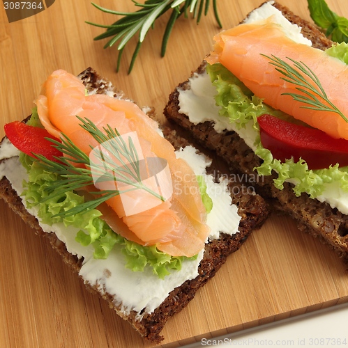 Image of Fresh salmon sandwiches