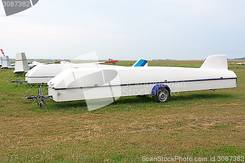 Image of Trailer for transportation glider.