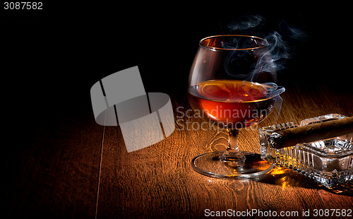 Image of Cognac and cigar