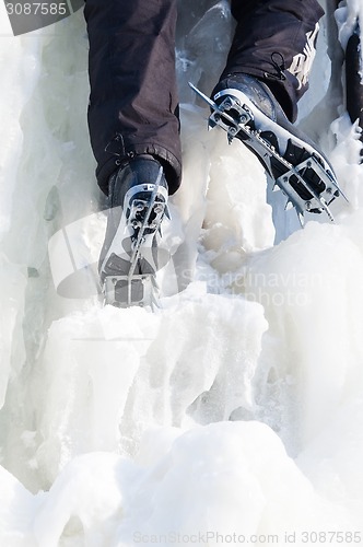 Image of Ice climbing competition in Tyumen. Russia