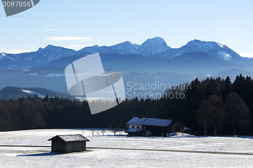 Image of Snowy landscape in the Bavarian mountains