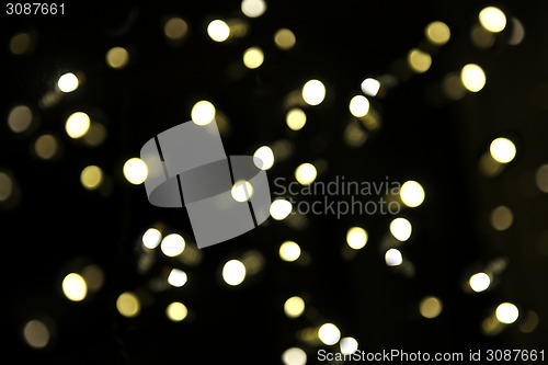 Image of Colorful blurry bokeh on a black background 