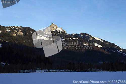 Image of Bavarian mountain Wendelstein in winter