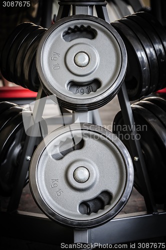 Image of Barbell plates rack