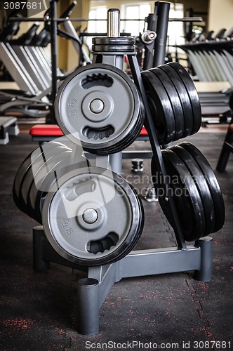 Image of Barbell plates rack