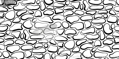 Image of Vector. Seamless stone wall. monochrome pattern