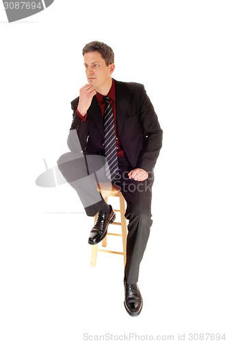 Image of Thinking businessman.