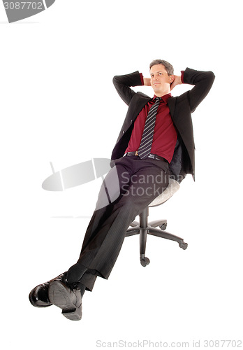 Image of A relaxing businessman.