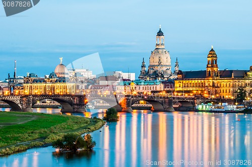 Image of Dresden at night