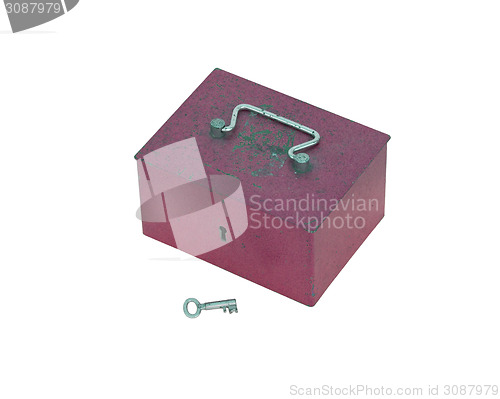 Image of Red moneybox isolated