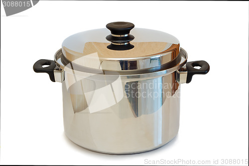 Image of Large comfortable pot on a white background.