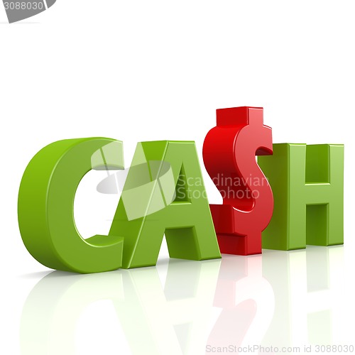 Image of Cash word in green