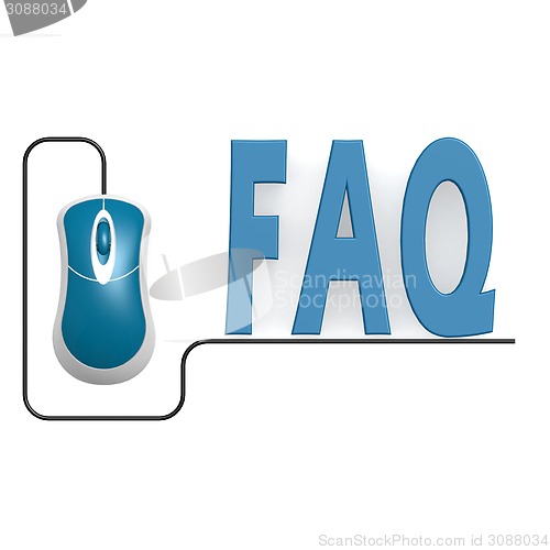 Image of FAQ word with computer mouse