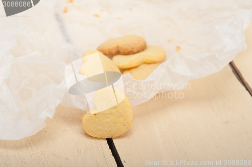 Image of heart shaped shortbread valentine cookies