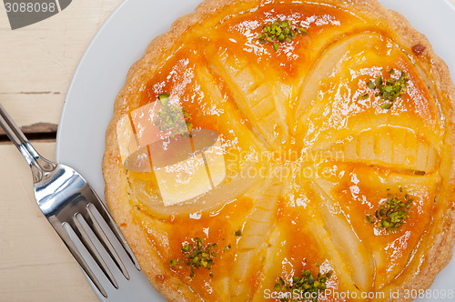 Image of fresh pears pie dessert cake 