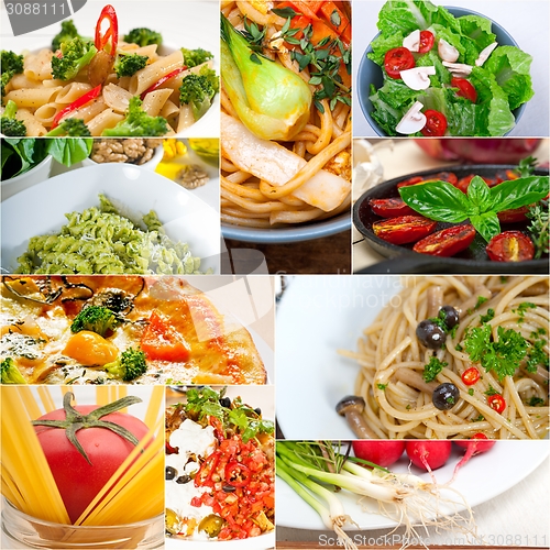Image of healthy Vegetarian vegan food collage