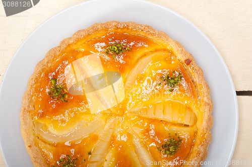 Image of fresh pears pie dessert cake 