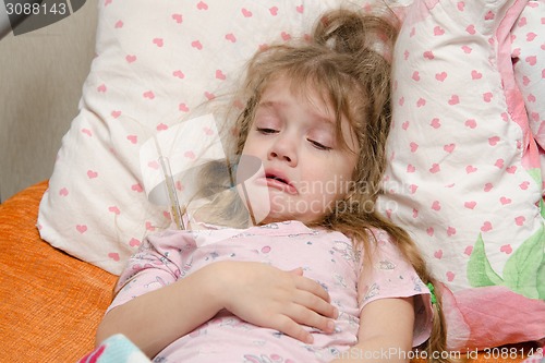 Image of Three year old girl ill