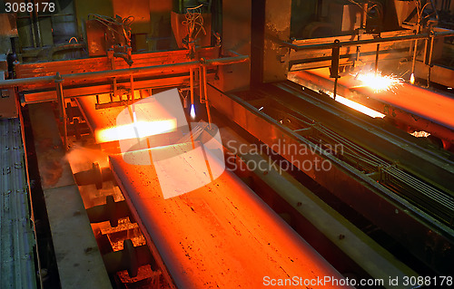 Image of Gas cutting of the hot metal