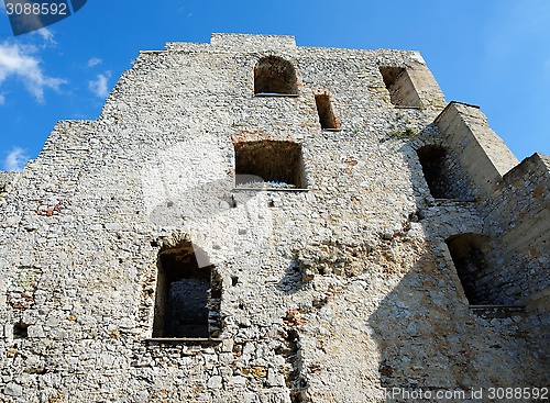 Image of Wall of the ruin of medieval Celje castle in Slovenia