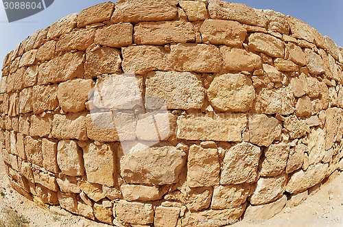 Image of Convex ancient stone wall texture