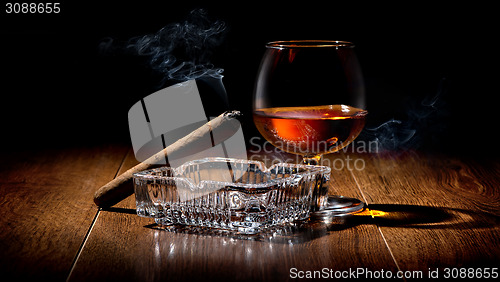 Image of Cigar and cognac