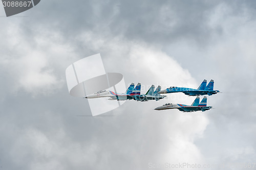 Image of Flight group "Falcons of Russia" on Su-27