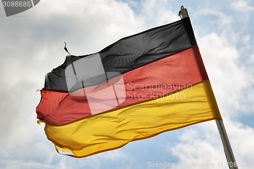 Image of german flag in wind