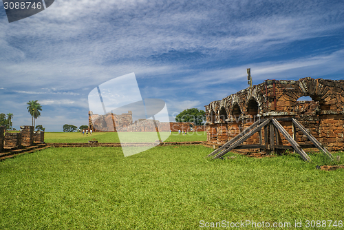 Image of Encarnacion and jesuit ruins in Paraguay
