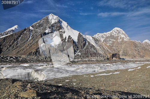 Image of Engilchek glacier in Kyrgyzstan