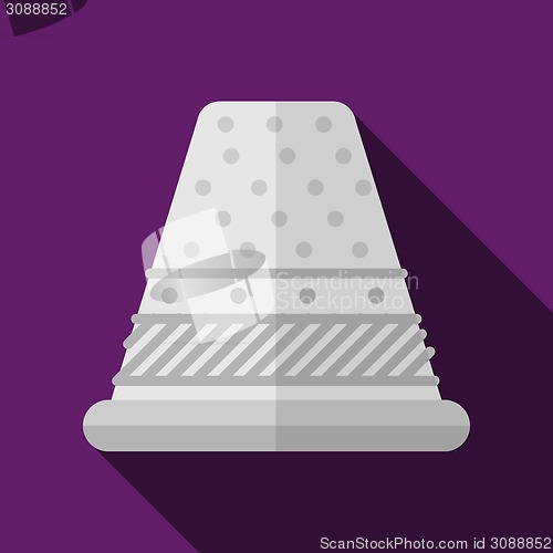 Image of Flat vector icon for sewing thimble