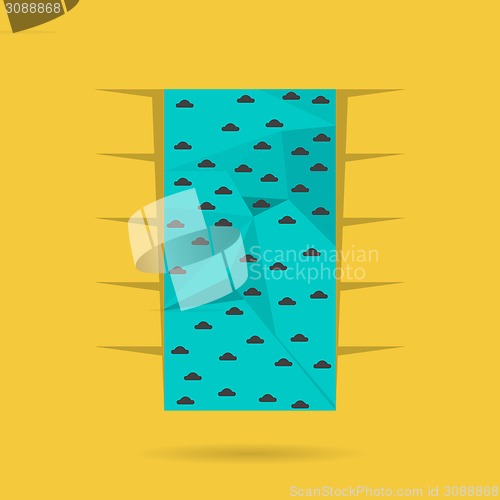 Image of Flat color vector icon for climbing wall