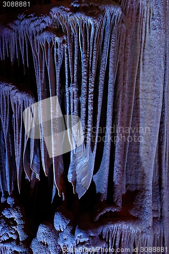 Image of Limestone drapery shapes in Soreq Cave, Israel