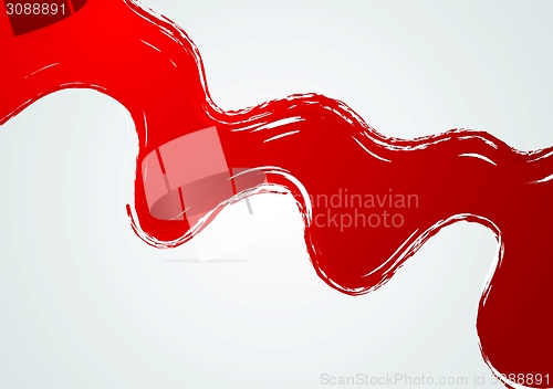 Image of Red grunge vector wave