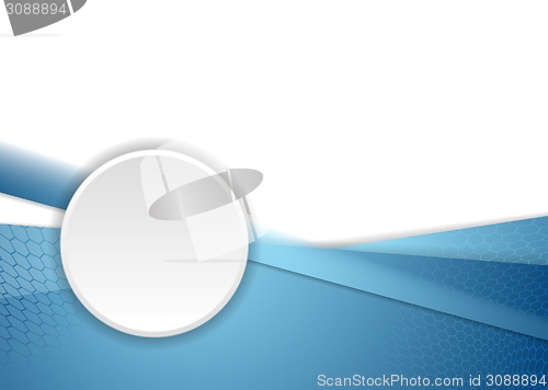 Image of Blue corporate background with circle