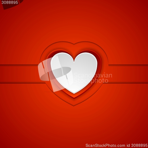Image of Red romance background with hearts