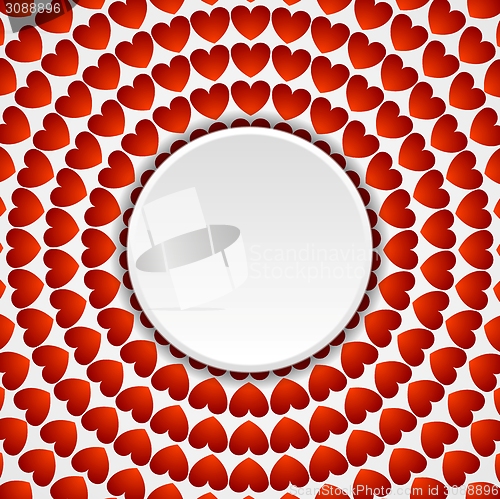 Image of Red romance background with hearts