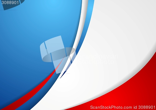 Image of Corporate wavy abstract background. French colors