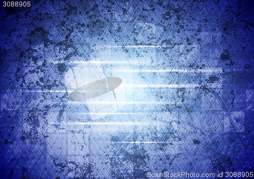 Image of Blue tech grunge background