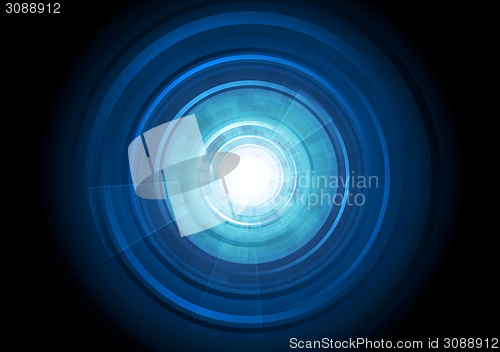 Image of Dark blue technology background