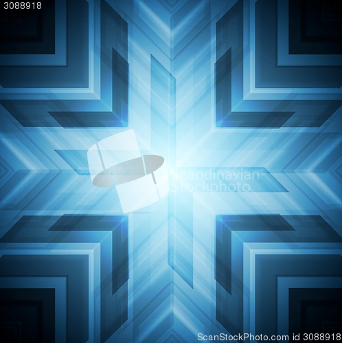 Image of Abstract blue technology background