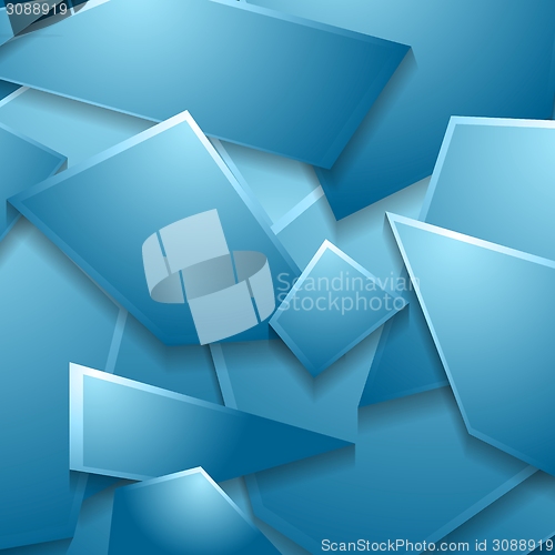 Image of Blue geometric shapes vector background