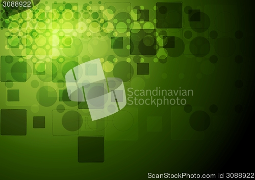 Image of Green tech geometry background