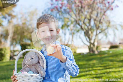 Image of boy at easter time